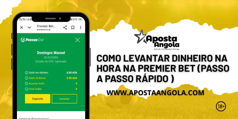 Como levantar dinheiro na hora na Premier Bet