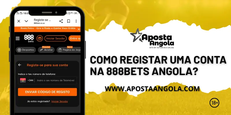 Como registar uma conta na 888bets Angola